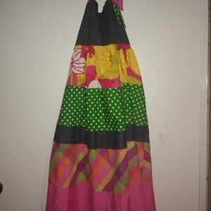 New Bonnie Jean Pink and Green Patchwork Dress(New - W/Tag )